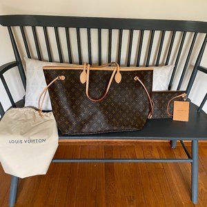 Louis Vuitton Neverfull Gm Weekender- Brand New Never Used with matching Clutch